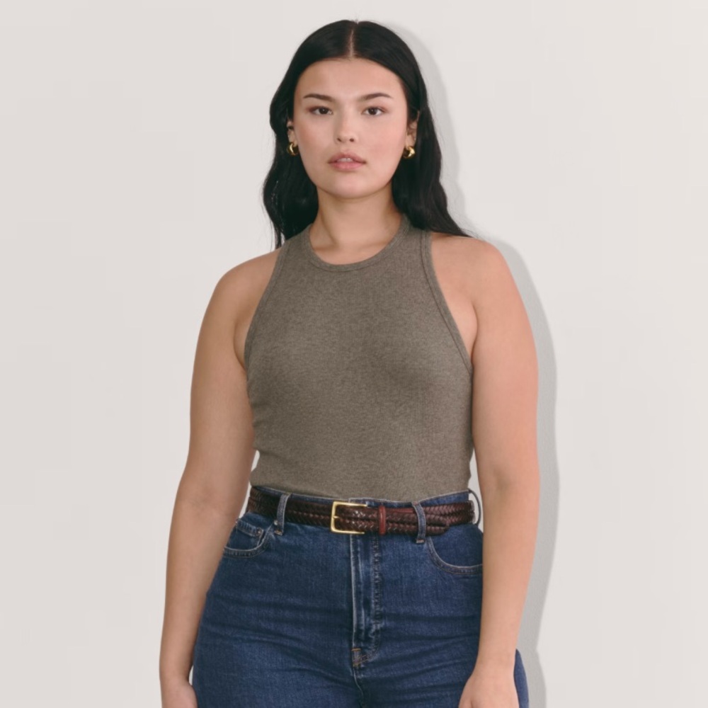 Everlane luxe rib knit racerback tank